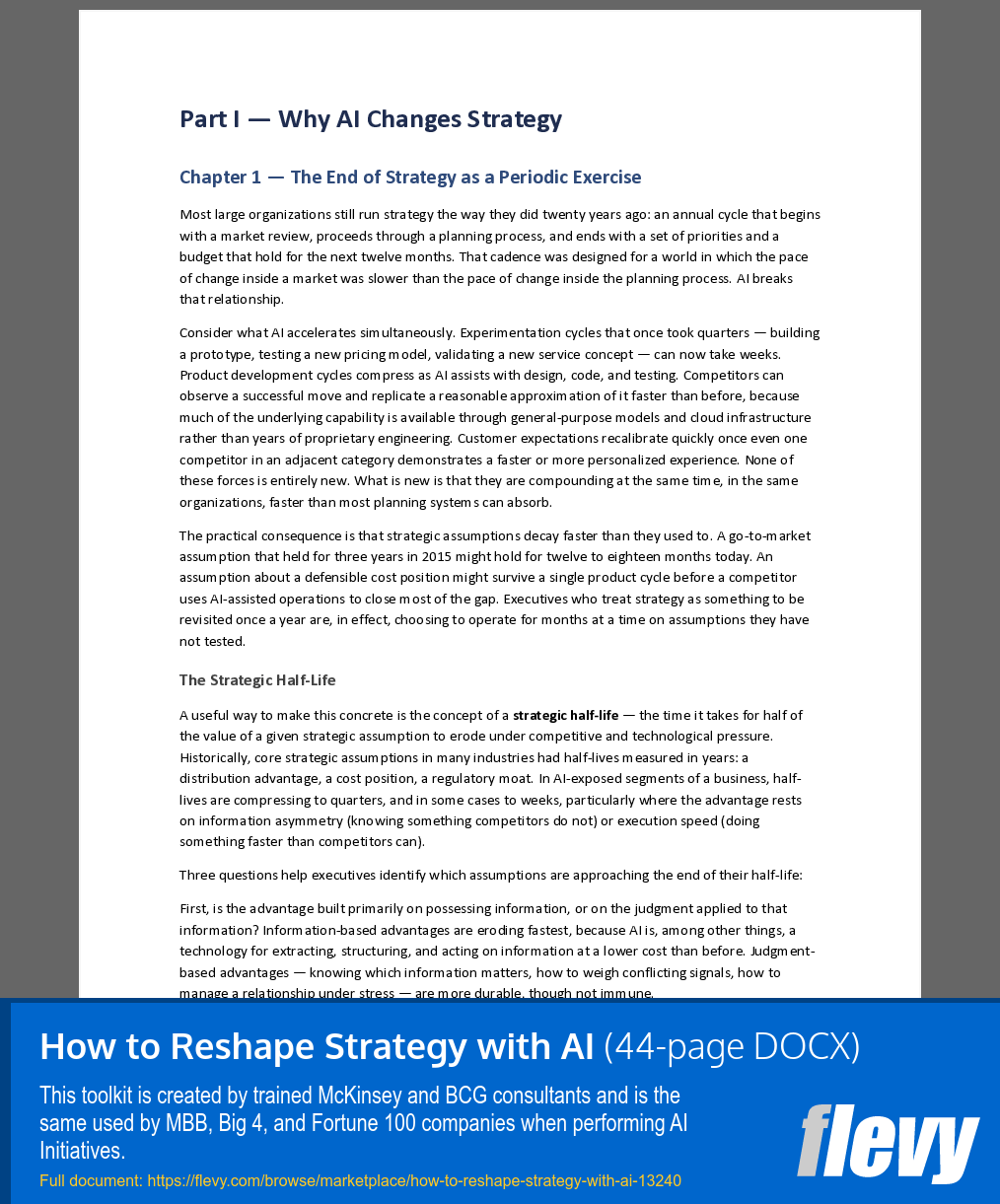 How to Reshape Strategy with AI (44-page Word document) Preview Image
