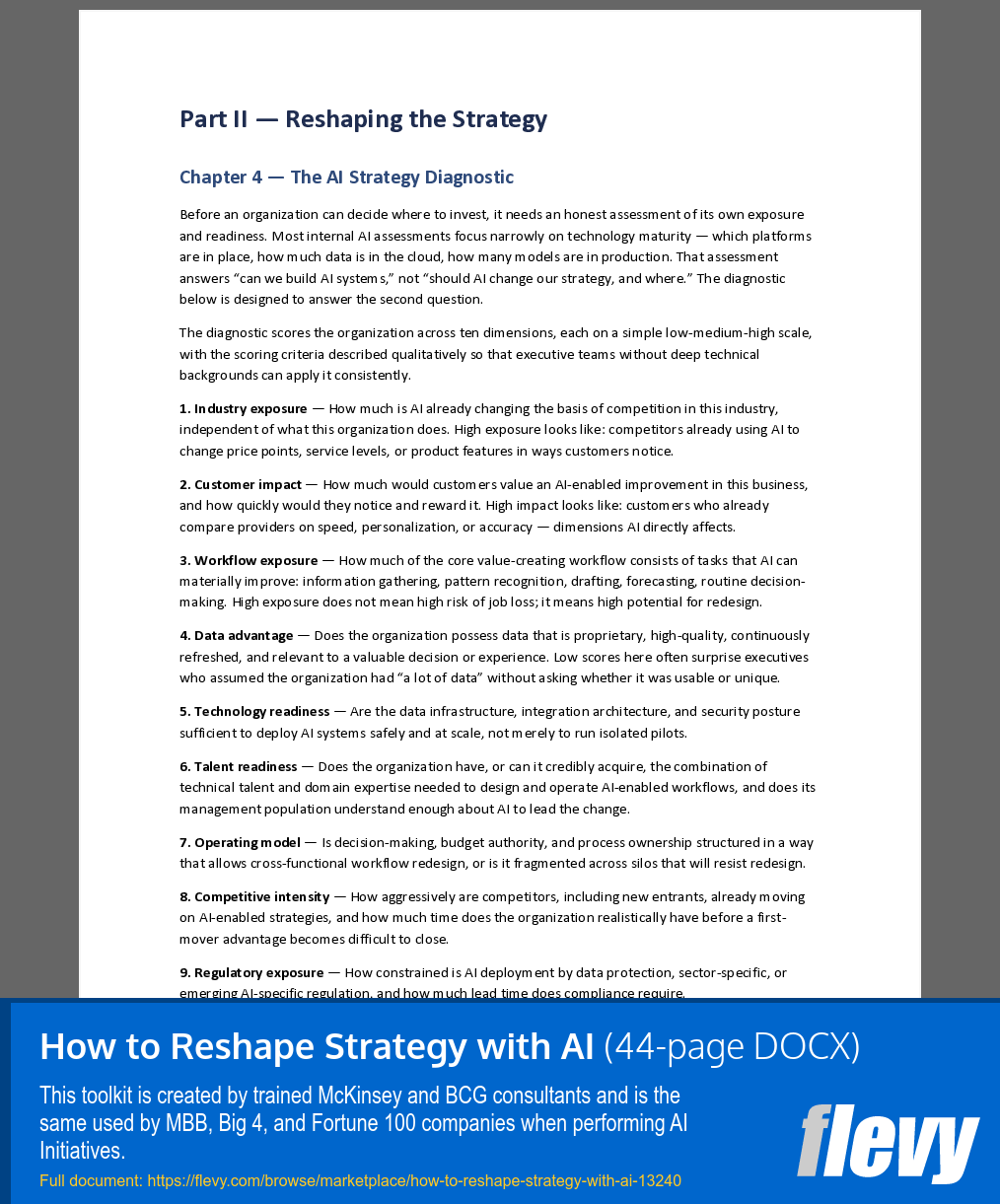 How to Reshape Strategy with AI (44-page Word document) Preview Image
