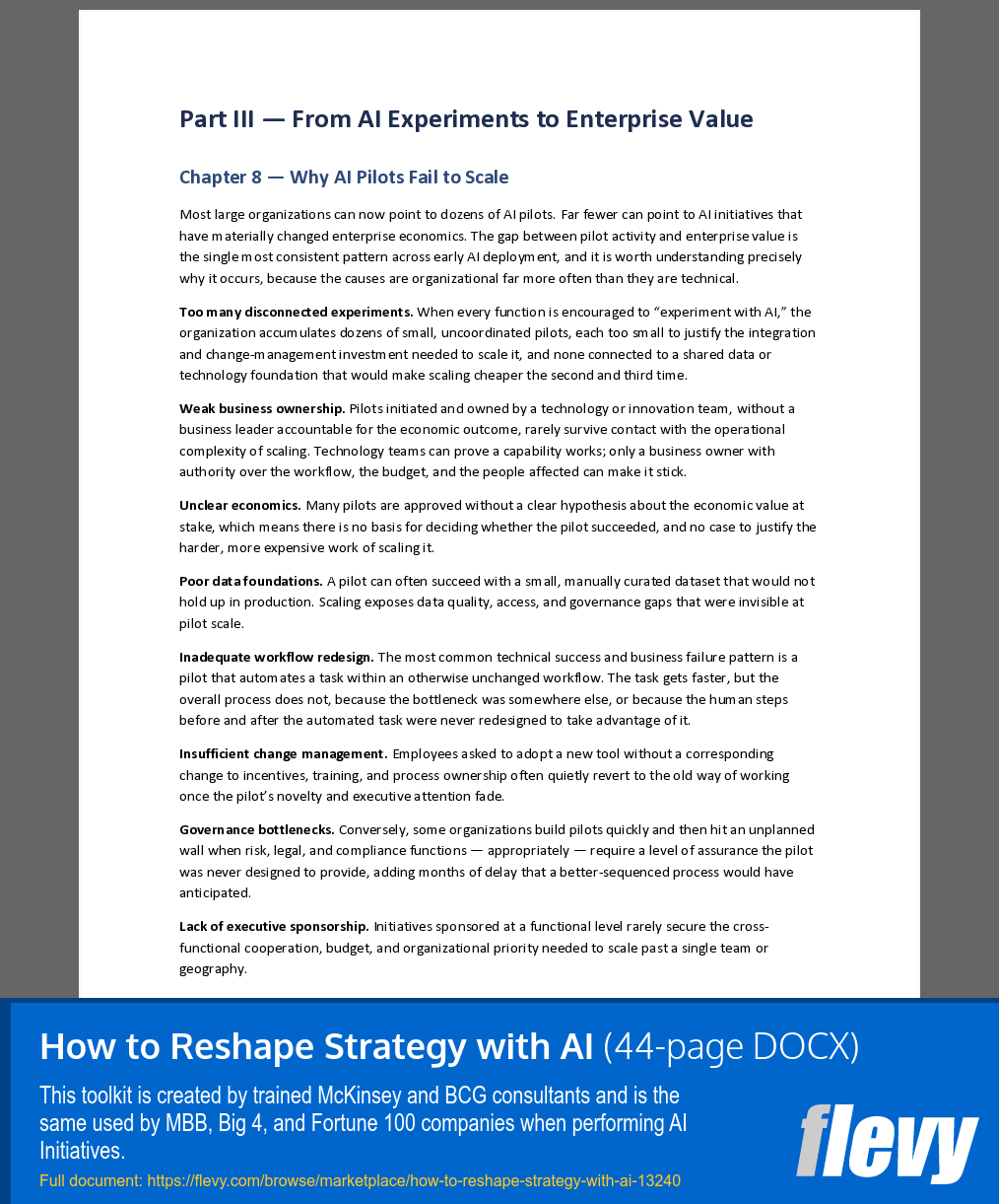 How to Reshape Strategy with AI (44-page Word document) Preview Image