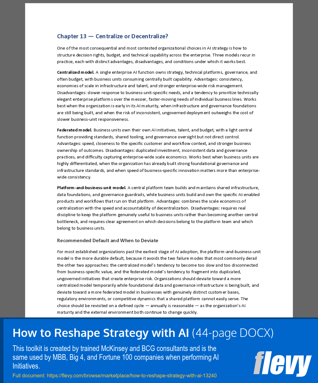 How to Reshape Strategy with AI (44-page Word document) Preview Image
