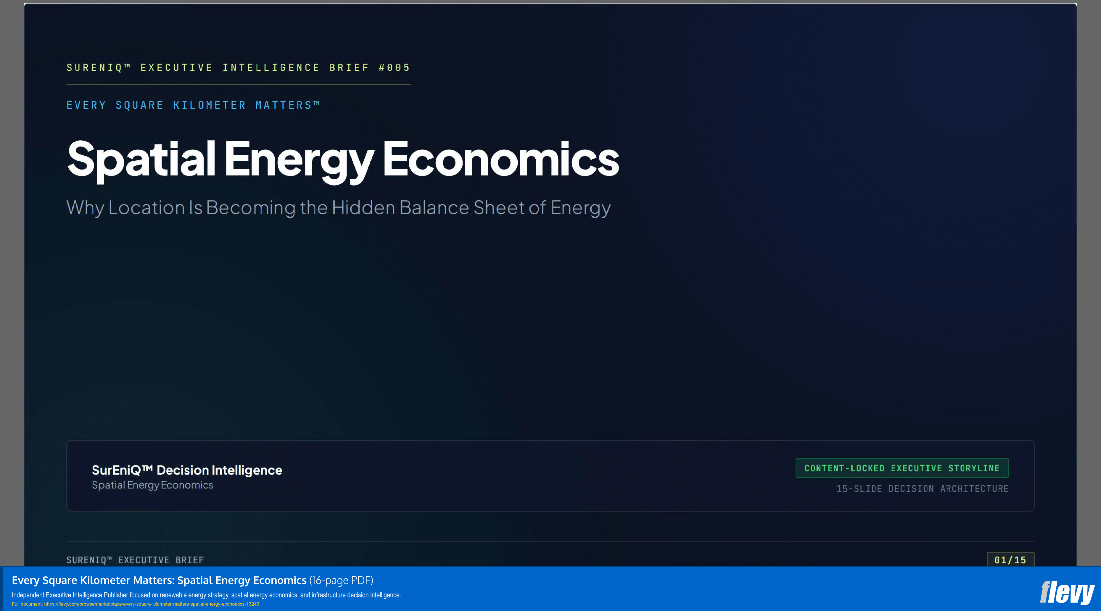 Every Square Kilometer Matters: Spatial Energy Economics (16-page PDF document) Preview Image