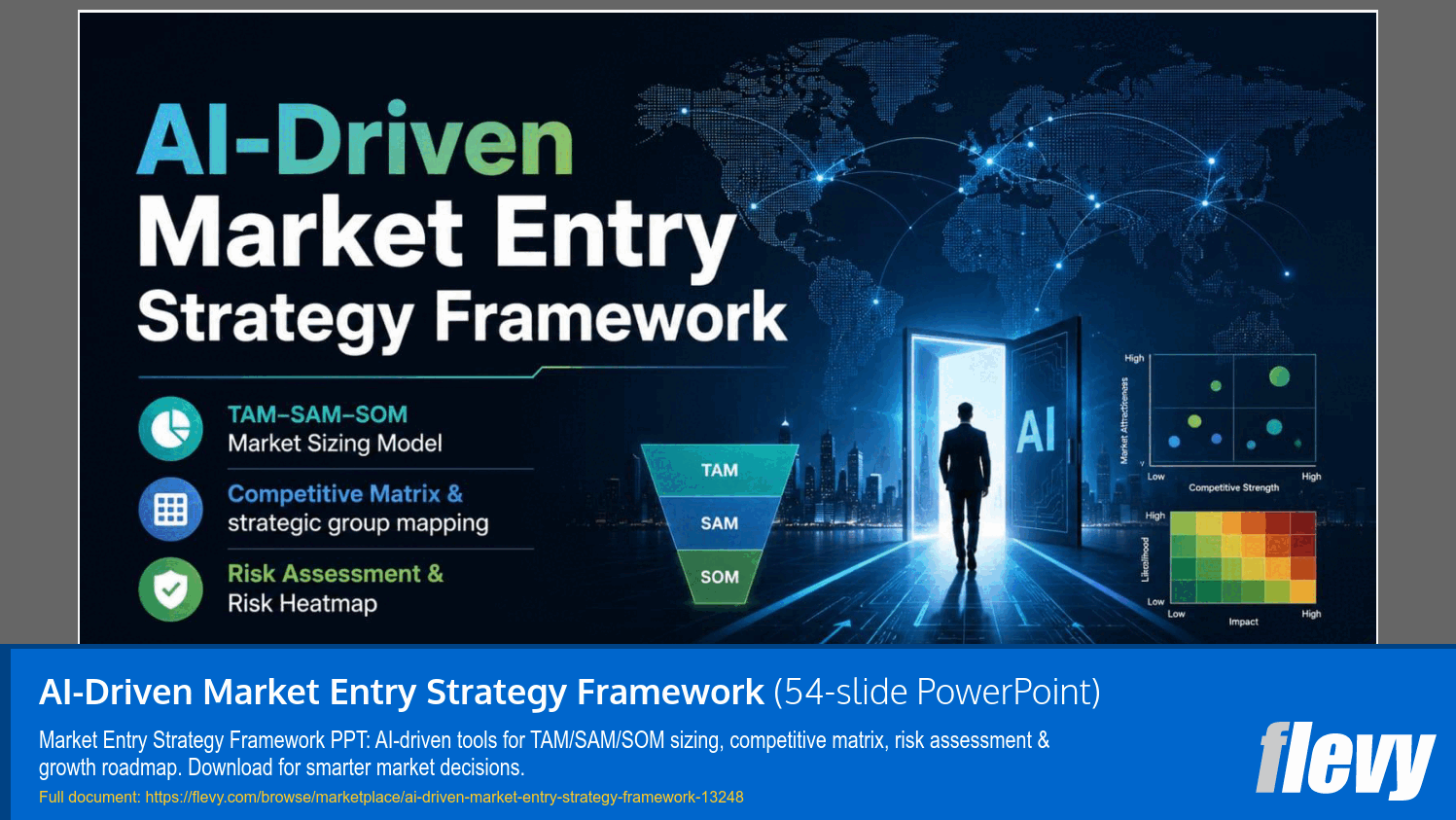 AI-Driven Market Entry Strategy Framework (54-slide PPT PowerPoint presentation template (PPTX)) Preview Image