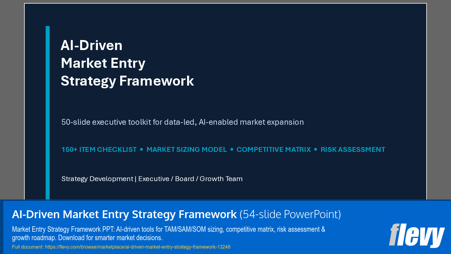 AI-Driven Market Entry Strategy Framework (54-slide PPT PowerPoint presentation template (PPTX)) Preview Image