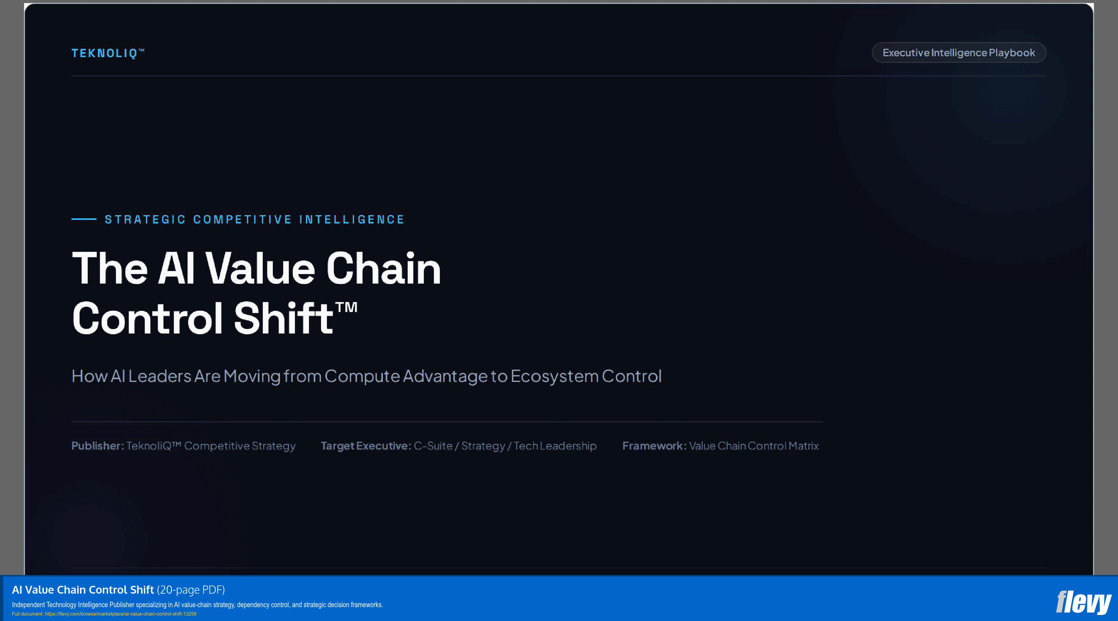 AI Value Chain Control Shift (20-page PDF document) Preview Image
