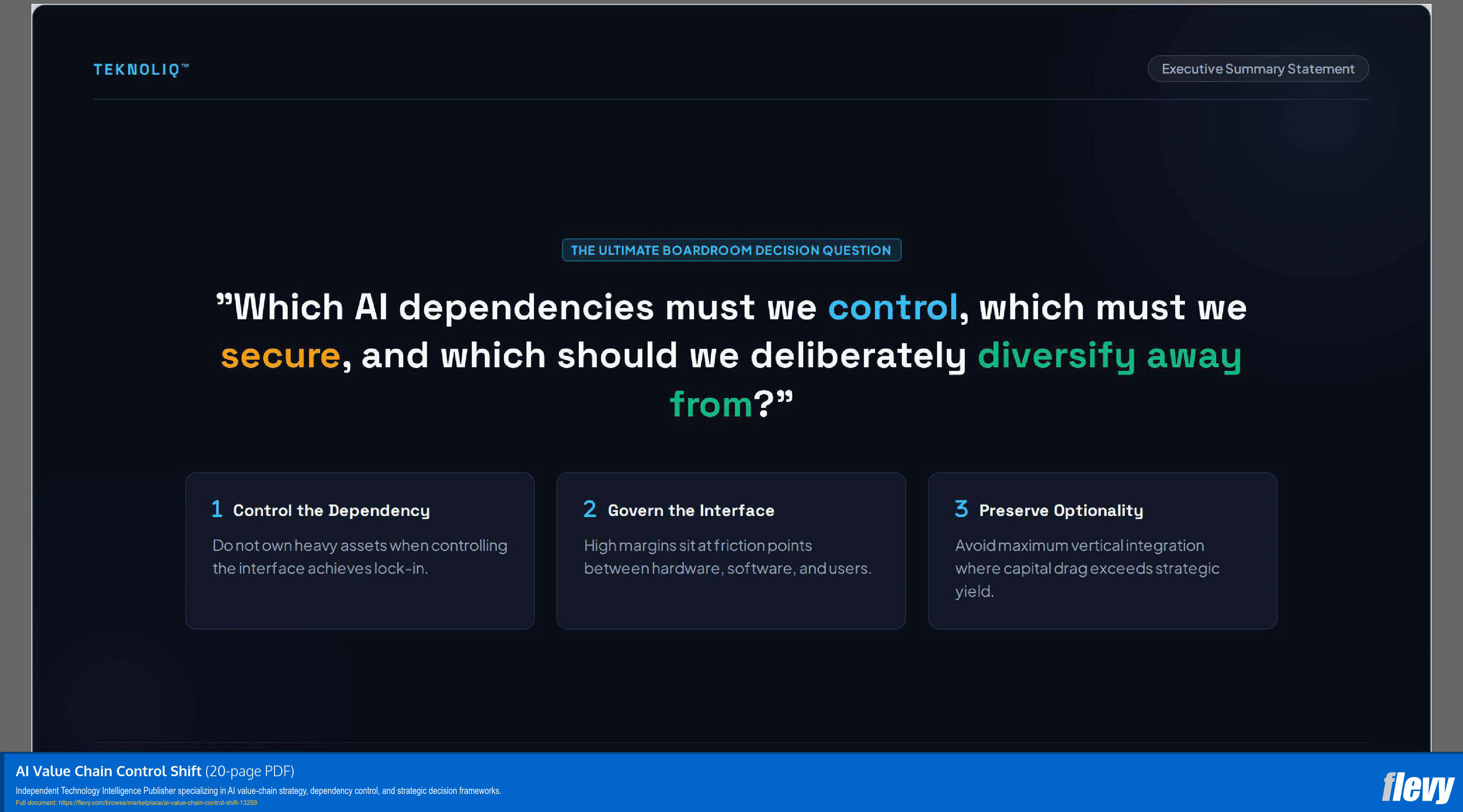 AI Value Chain Control Shift (20-page PDF document) Preview Image