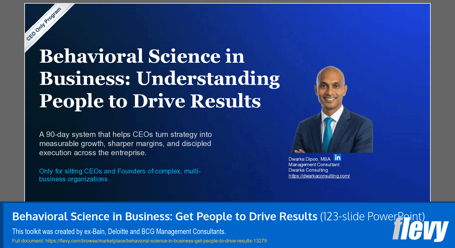 Behavioral Science in Business: Get People to Drive Results (123-slide PPT PowerPoint presentation template (PPTX)) Preview Image