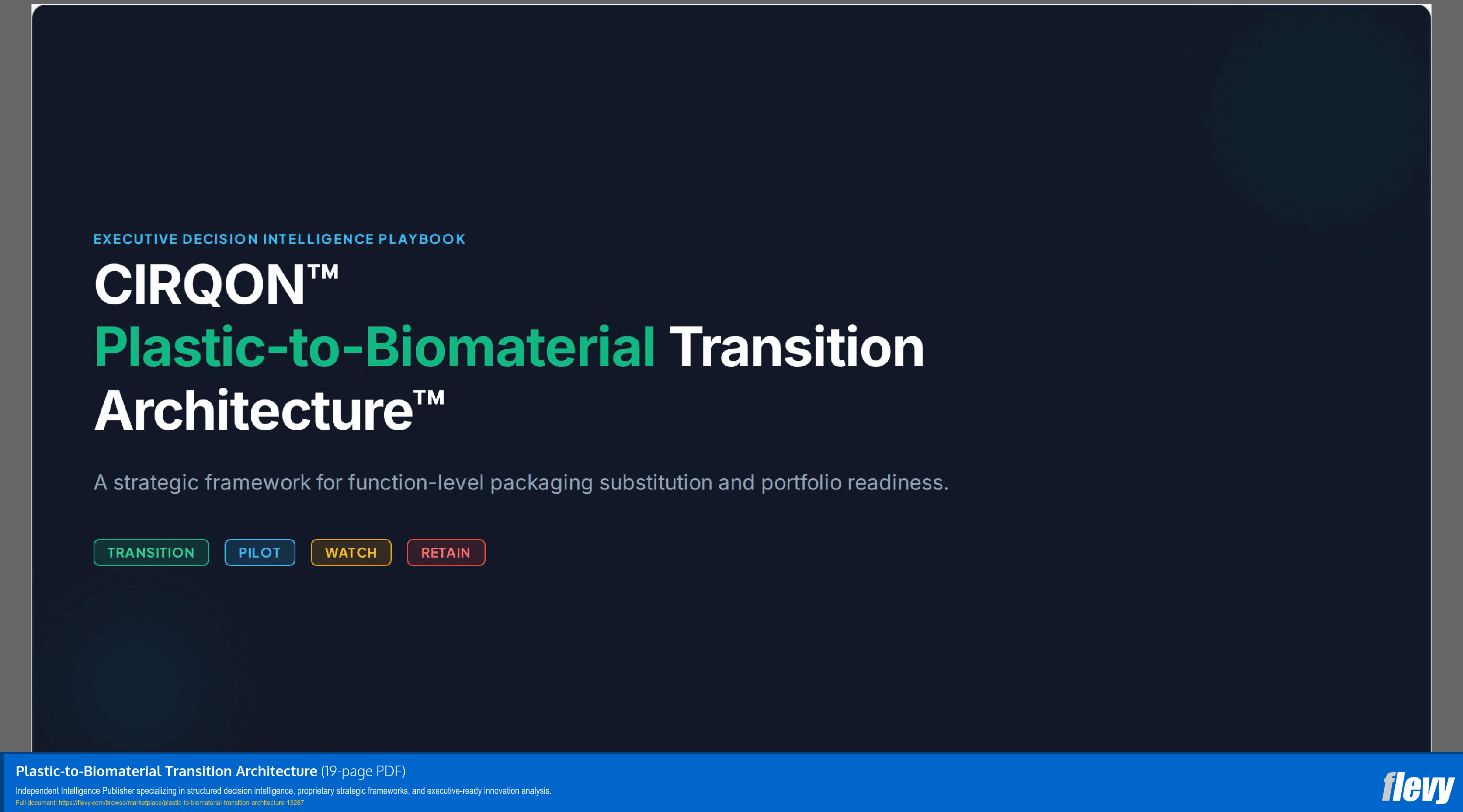 Plastic-to-Biomaterial Transition Architecture (19-page PDF document) Preview Image