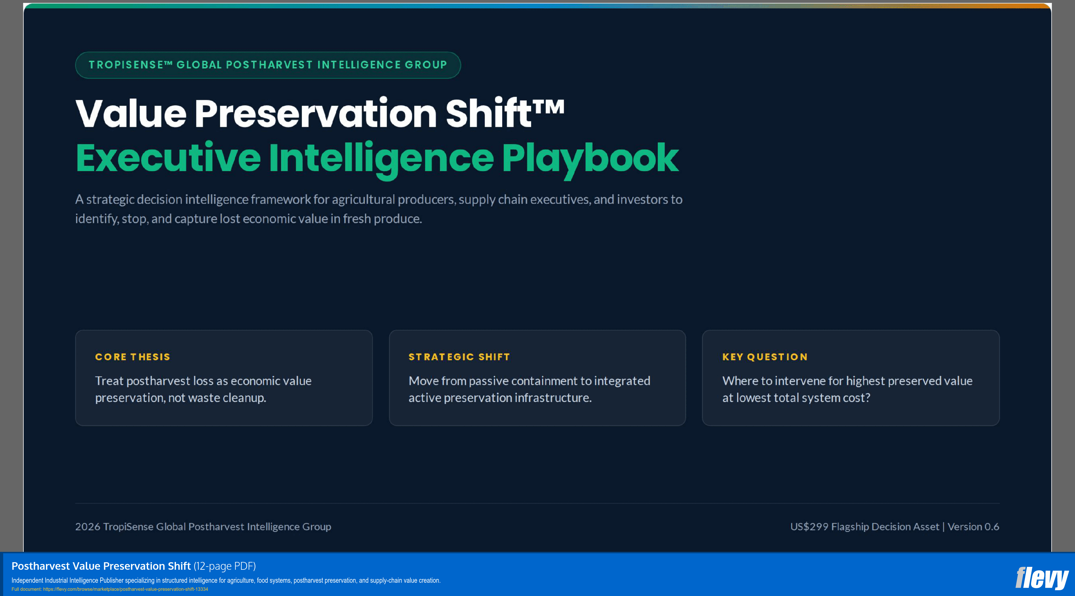Postharvest Value Preservation Shift (12-page PDF document) Preview Image