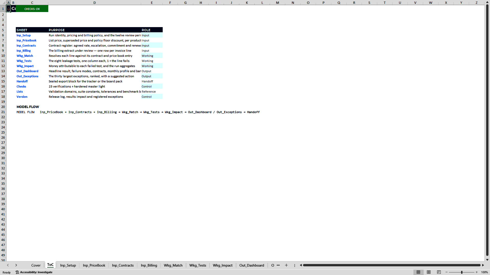 Revenue Leakage Detector: Billing Audit Excel Template (Excel template (XLSX)) Preview Image