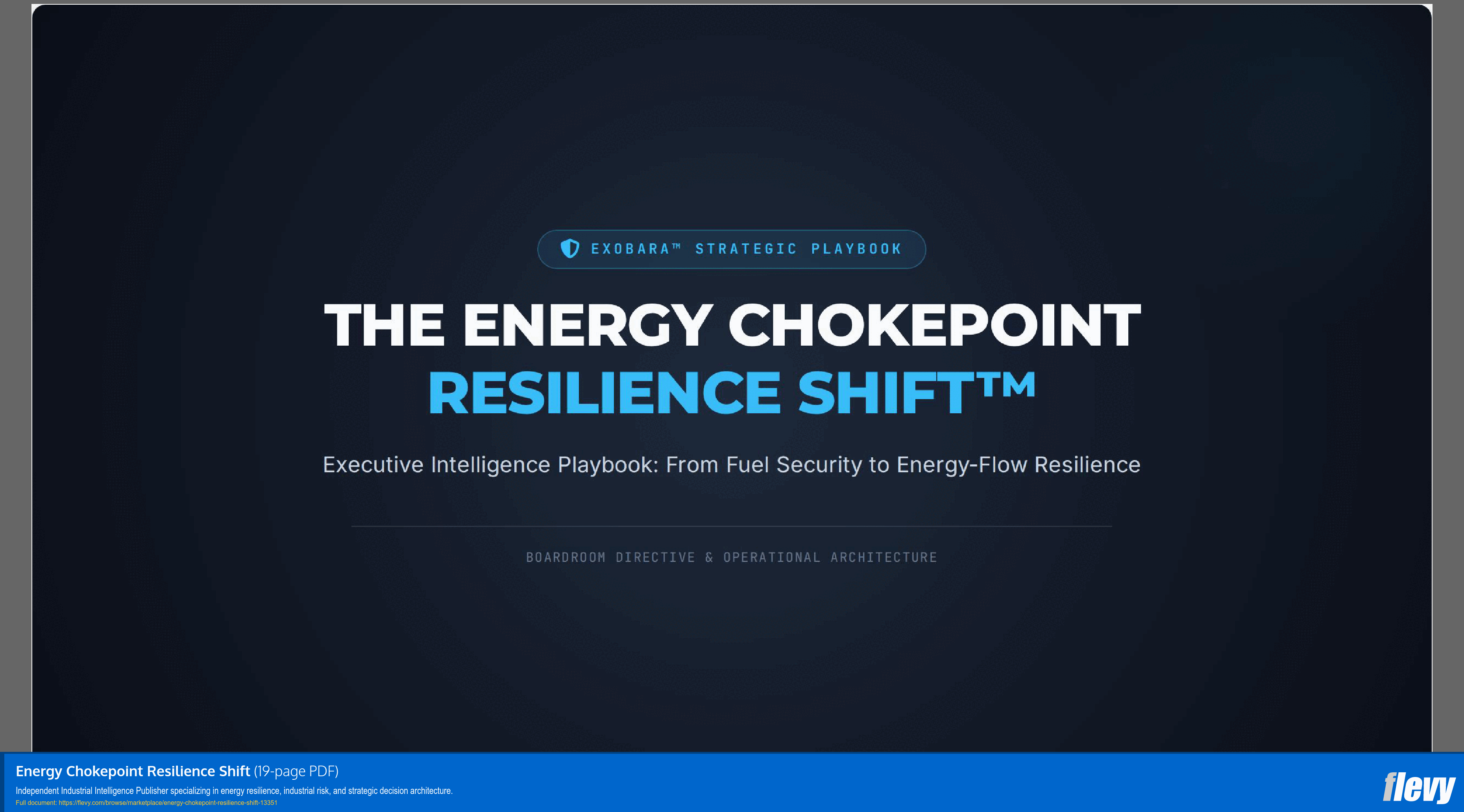 Energy Chokepoint Resilience Shift (19-page PDF document) Preview Image