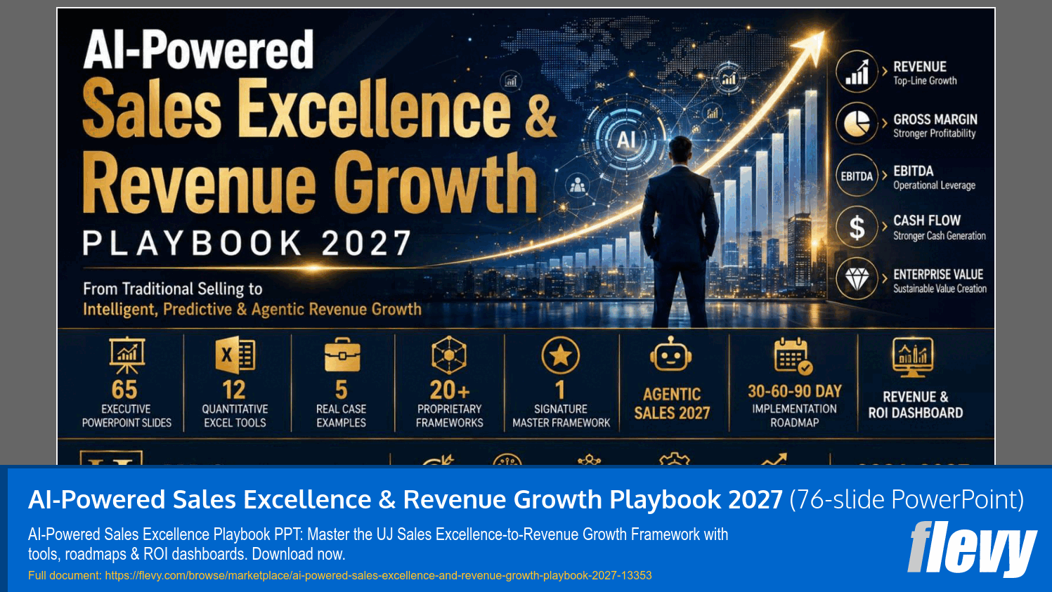 AI-Powered Sales Excellence & Revenue Growth Playbook 2027 (76-slide PPT PowerPoint presentation template (PPTX)) Preview Image