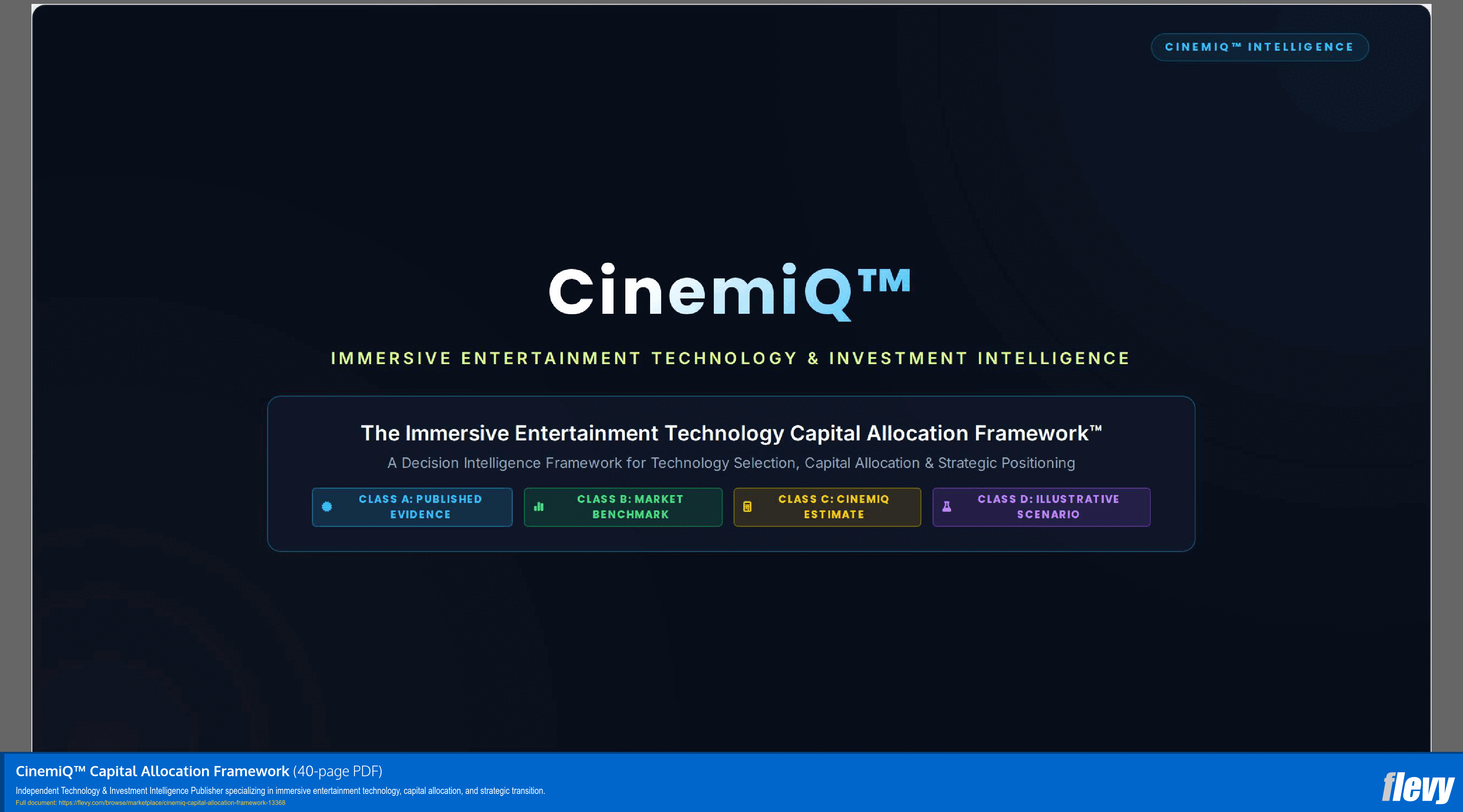 CinemiQ™ Capital Allocation Framework (40-page PDF document) Preview Image