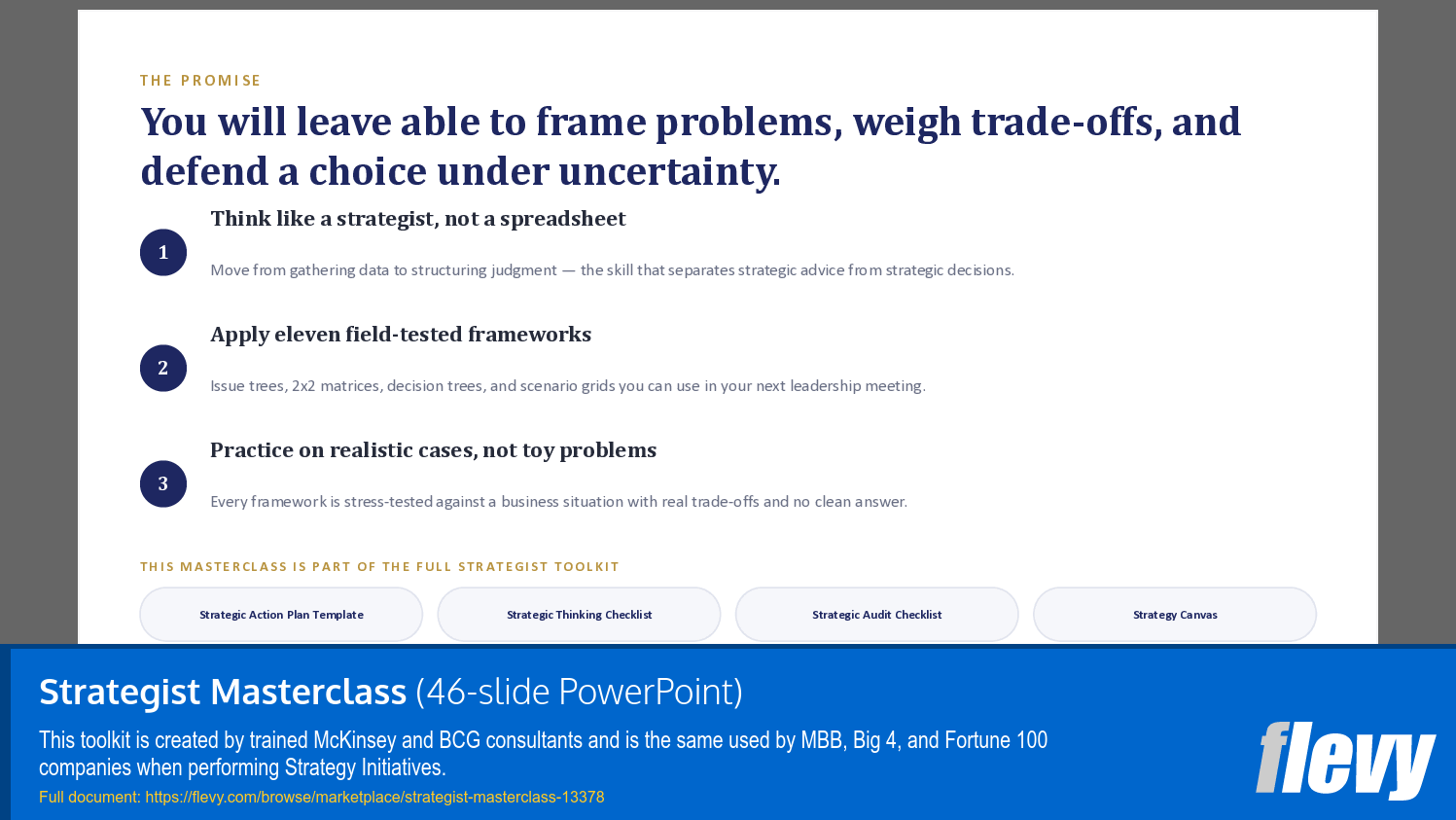 Strategist Masterclass (46-slide PPT PowerPoint presentation template (PPTX)) Preview Image