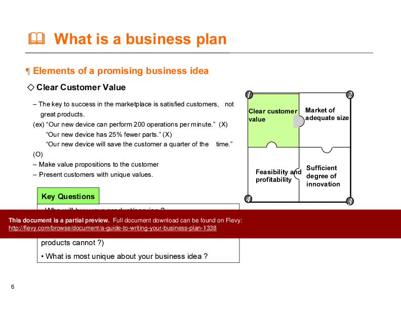 A Guide to Writing Your Business Plan (44-slide PPT PowerPoint presentation (PPT)) Preview Image