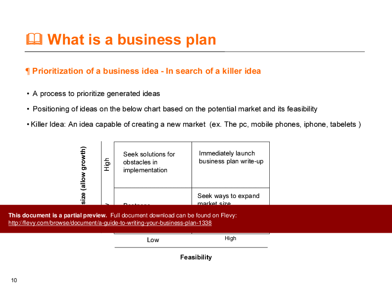 A Guide to Writing Your Business Plan () Preview Image