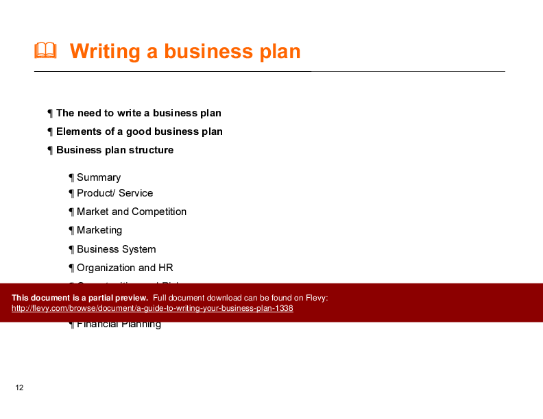 A Guide to Writing Your Business Plan (44-slide PPT PowerPoint presentation (PPT)) Preview Image