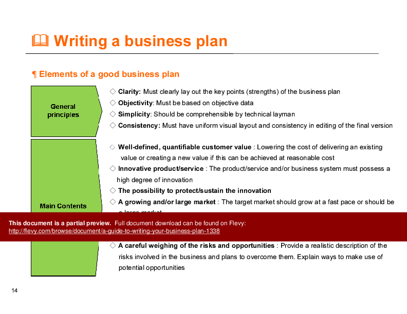 A Guide to Writing Your Business Plan () Preview Image