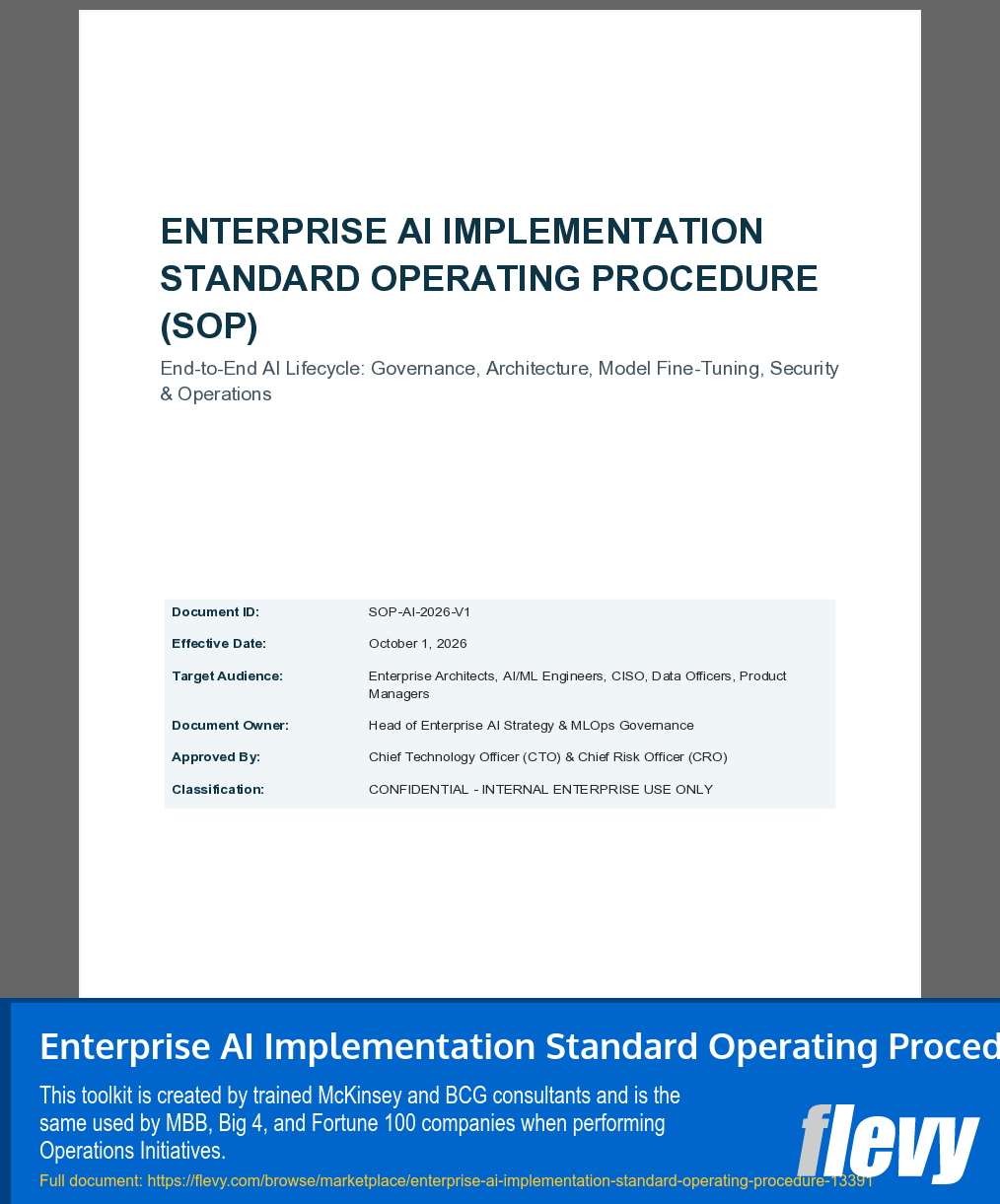 Enterprise AI Implementation Standard Operating Procedure (10-page Word document) Preview Image