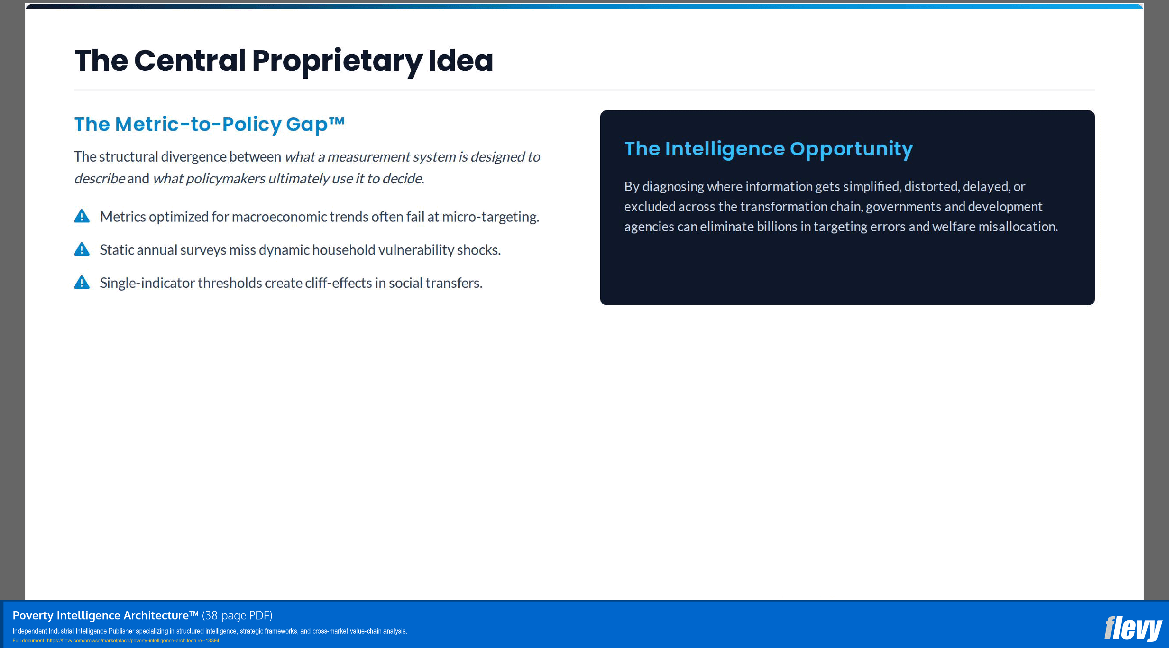 Poverty Intelligence Architecture™ (38-page PDF document) Preview Image