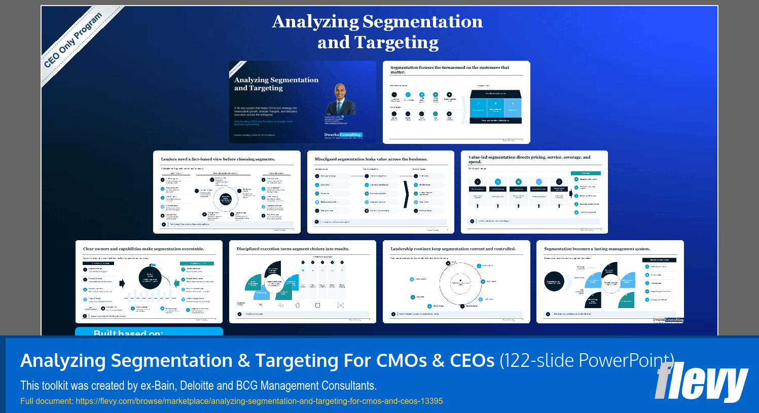Analyzing Segmentation & Targeting For CMOs & CEOs (122-slide PPT PowerPoint presentation template (PPTX)) Preview Image