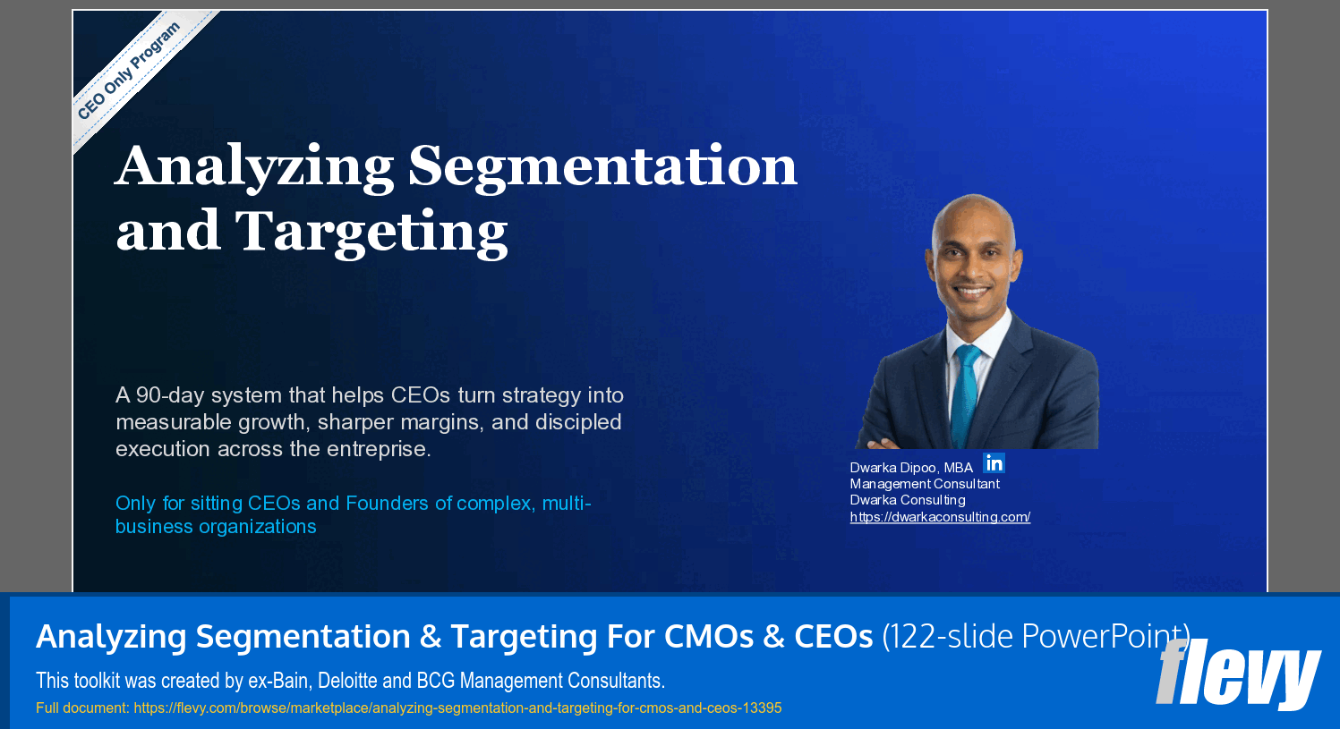 Analyzing Segmentation & Targeting For CMOs & CEOs (122-slide PPT PowerPoint presentation template (PPTX)) Preview Image