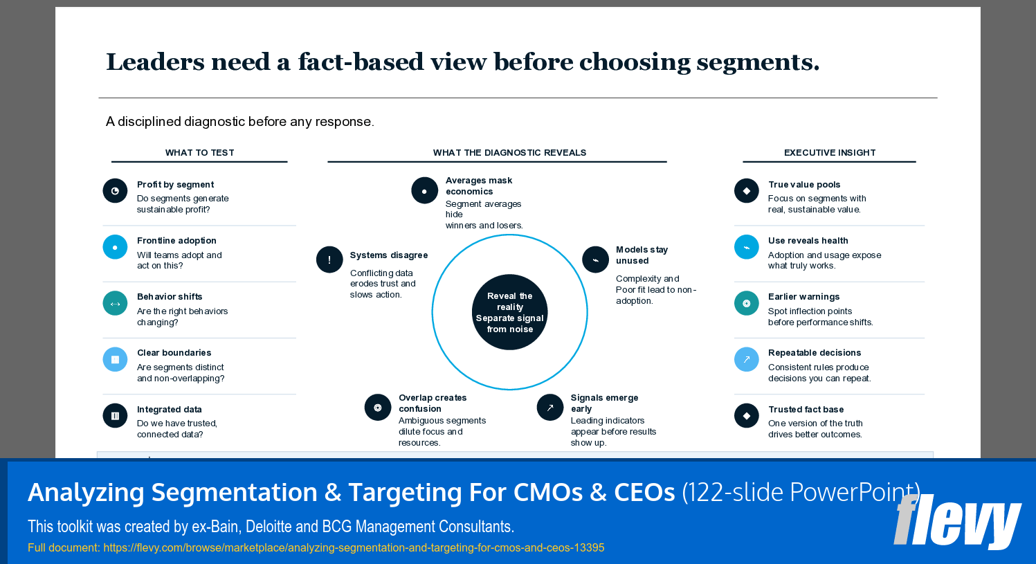 Analyzing Segmentation & Targeting For CMOs & CEOs (122-slide PPT PowerPoint presentation template (PPTX)) Preview Image
