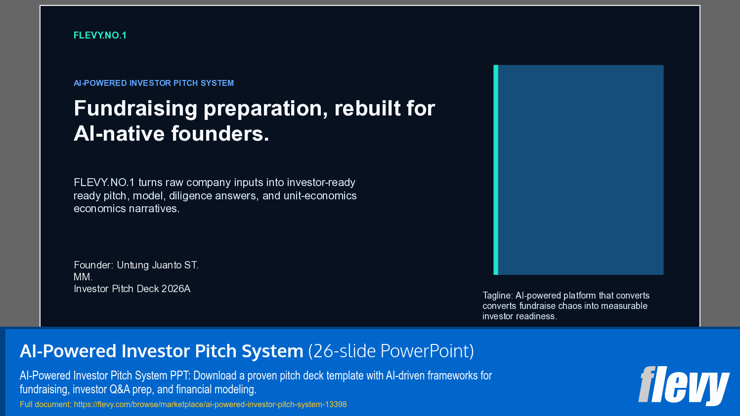 AI-Powered Investor Pitch System (26-slide PPT PowerPoint presentation template (PPTX)) Preview Image