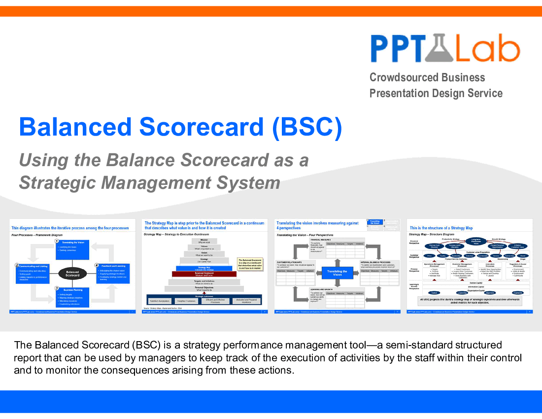 This is a partial preview of Balanced Scorecard (27-slide PowerPoint presentation (PPT)). Full document is 27 slides. 