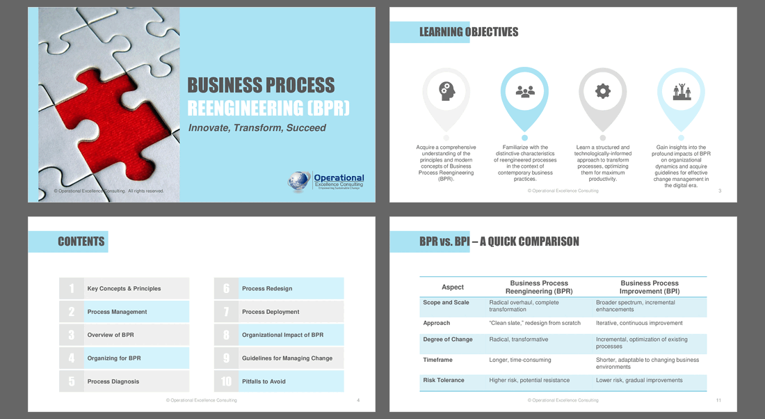 Dimensions Of Business Process Reengineering Bpr 22 Slide Powerpoint Presentation Ppt 8165