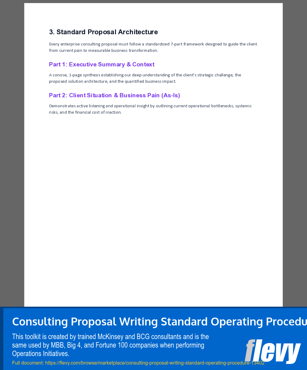 Consulting Proposal Writing Standard Operating Procedure (7-page Word document) Preview Image