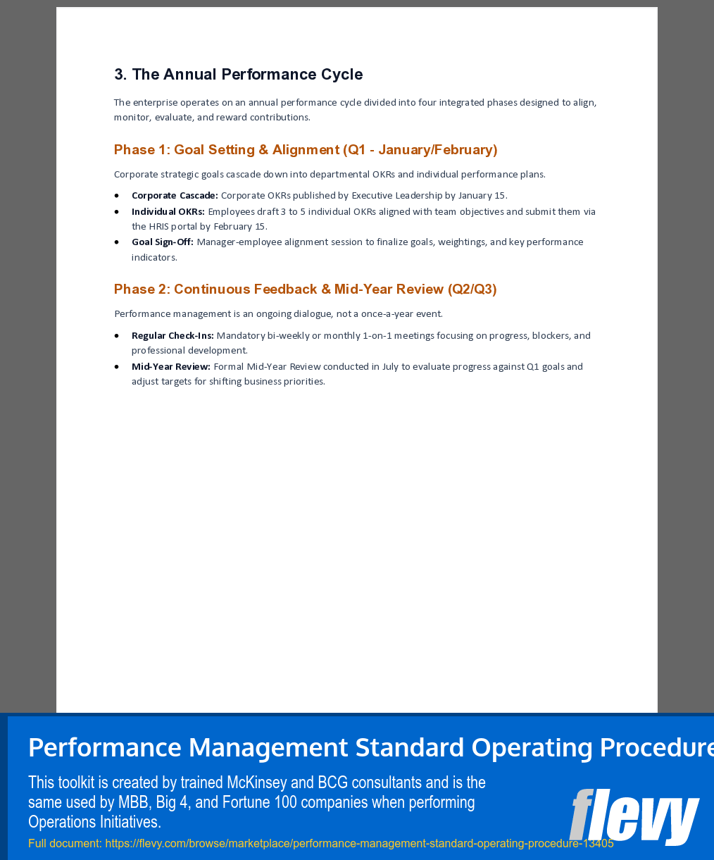 Performance Management Standard Operating Procedure (7-page Word document) Preview Image