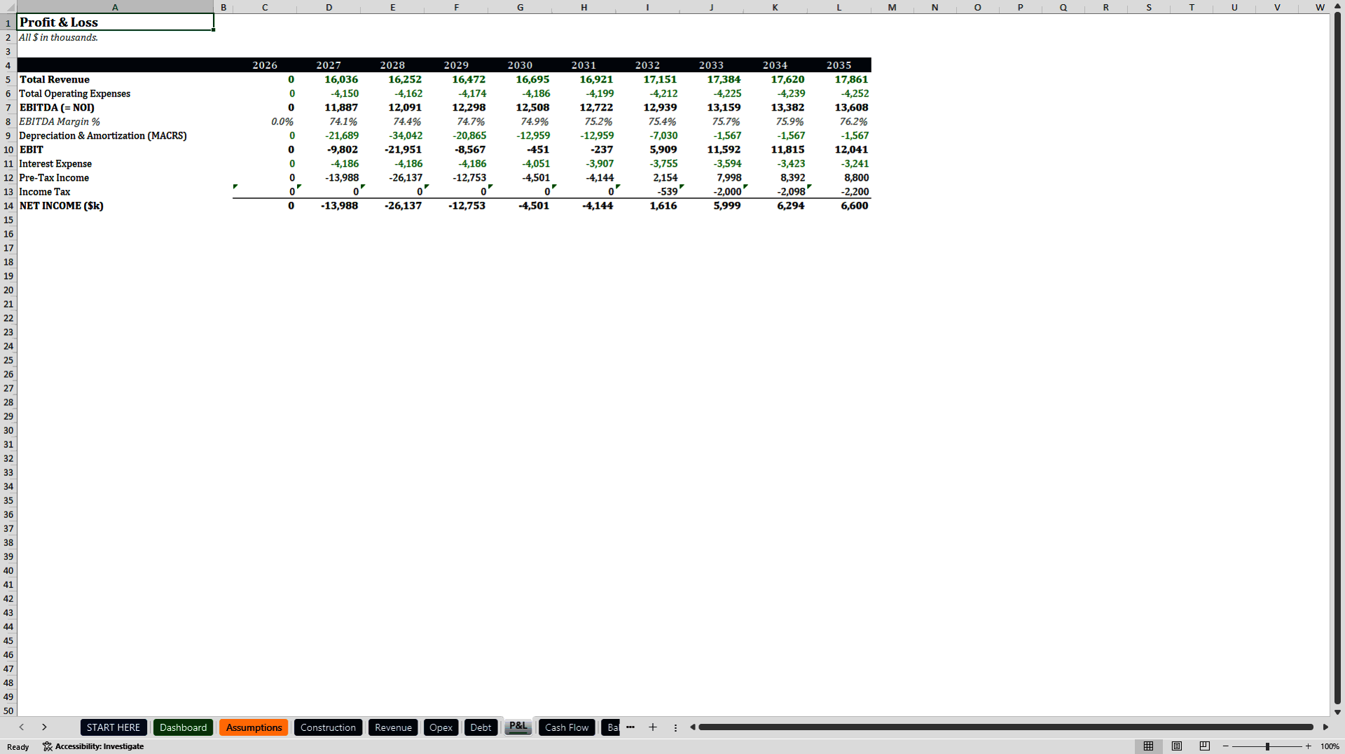 Solar + BESS Project Finance Model (ITC, MACRS, DSCR) (Excel template (XLSX)) Preview Image