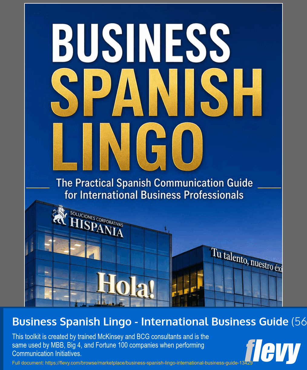 Business Spanish Lingo - International Business Guide (56-page Word document) Preview Image