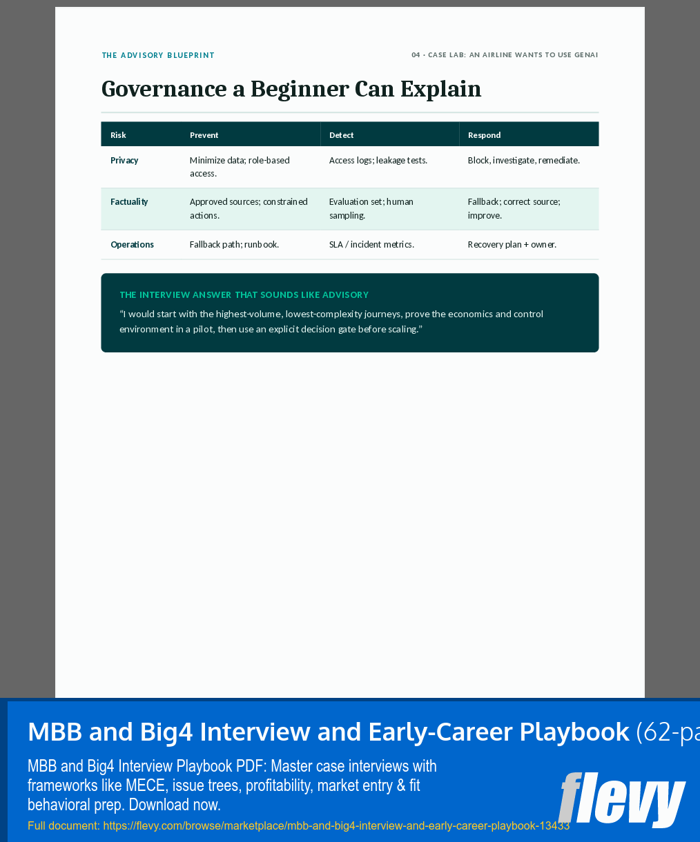 MBB and Big4 Interview and Early-Career Playbook (62-page PDF document) Preview Image