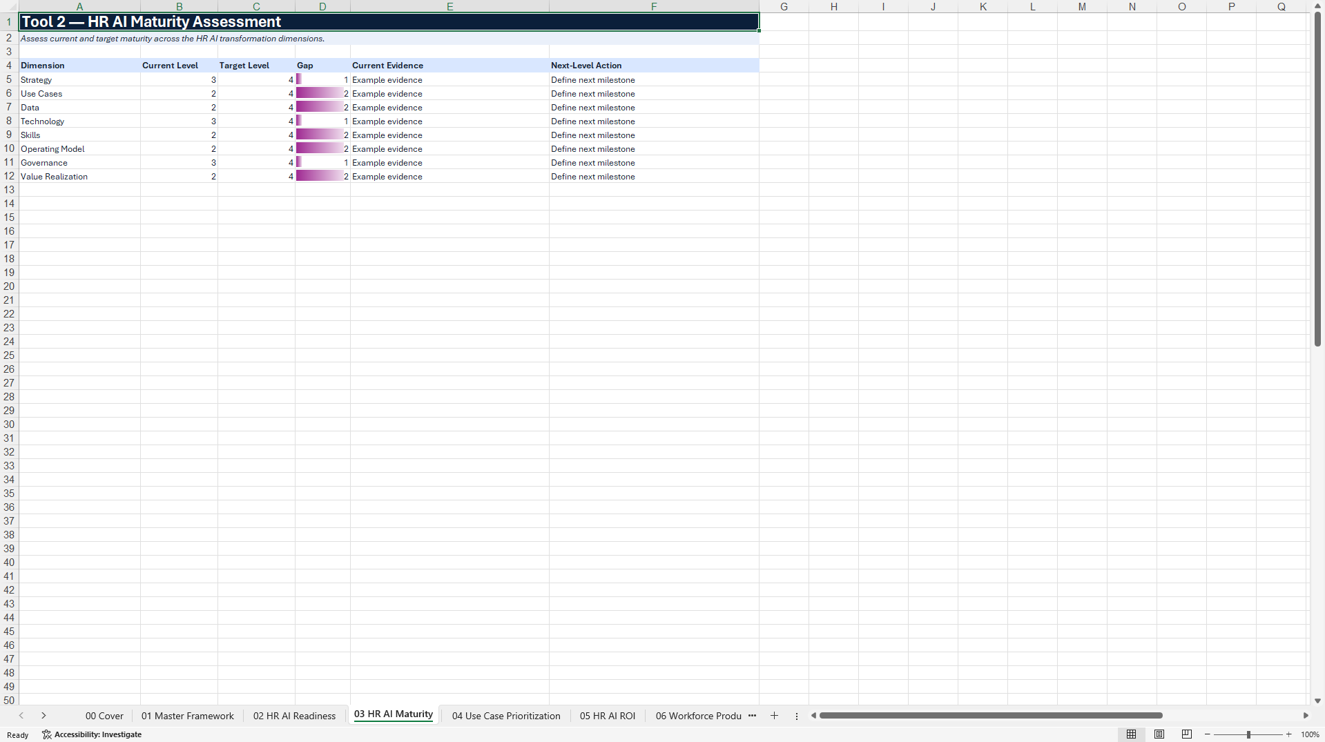 AI for HR: The CHRO Transformation Toolkit 2027 (Excel template (XLSX)) Preview Image