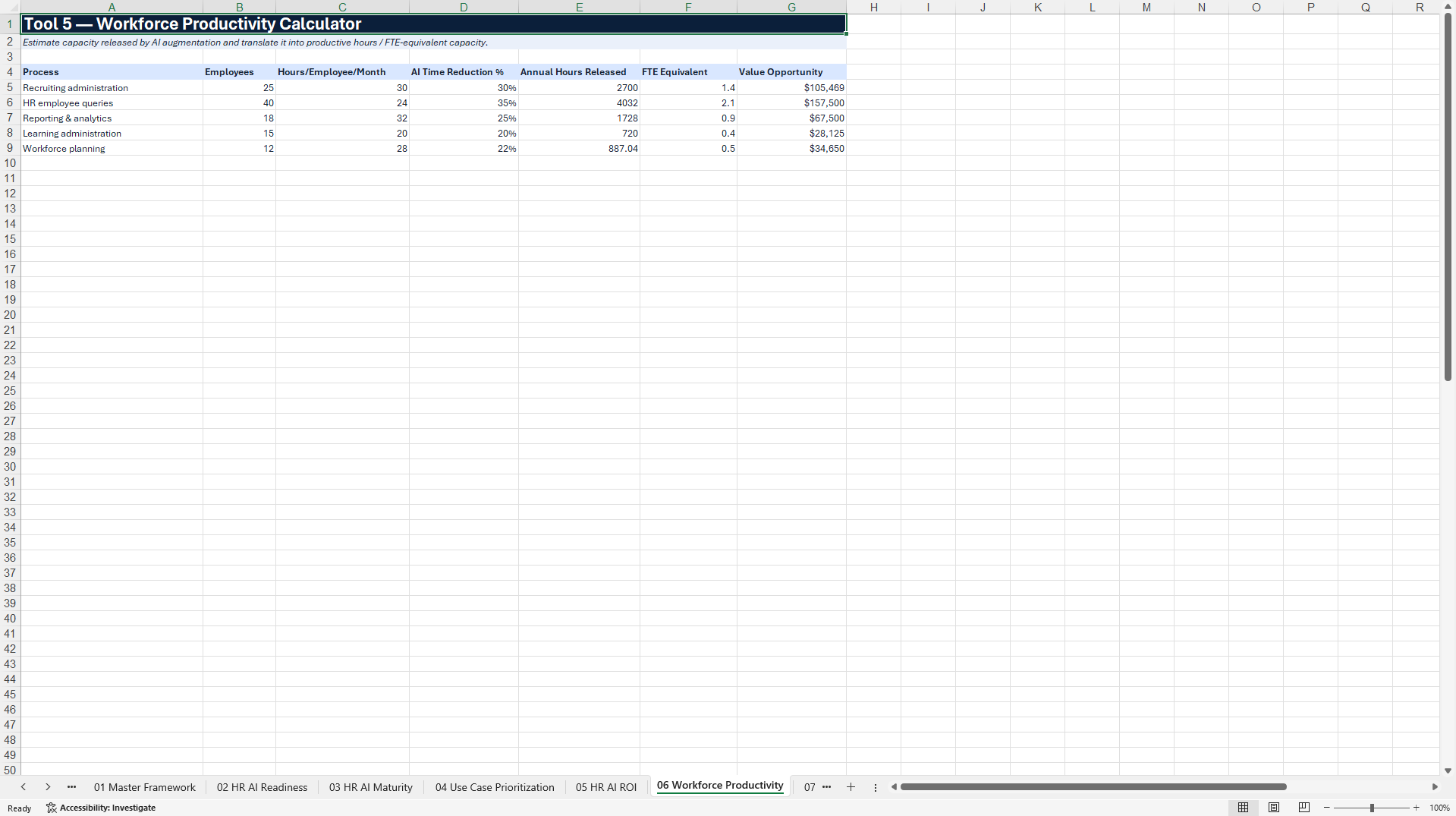 AI for HR: The CHRO Transformation Toolkit 2027 (Excel template (XLSX)) Preview Image