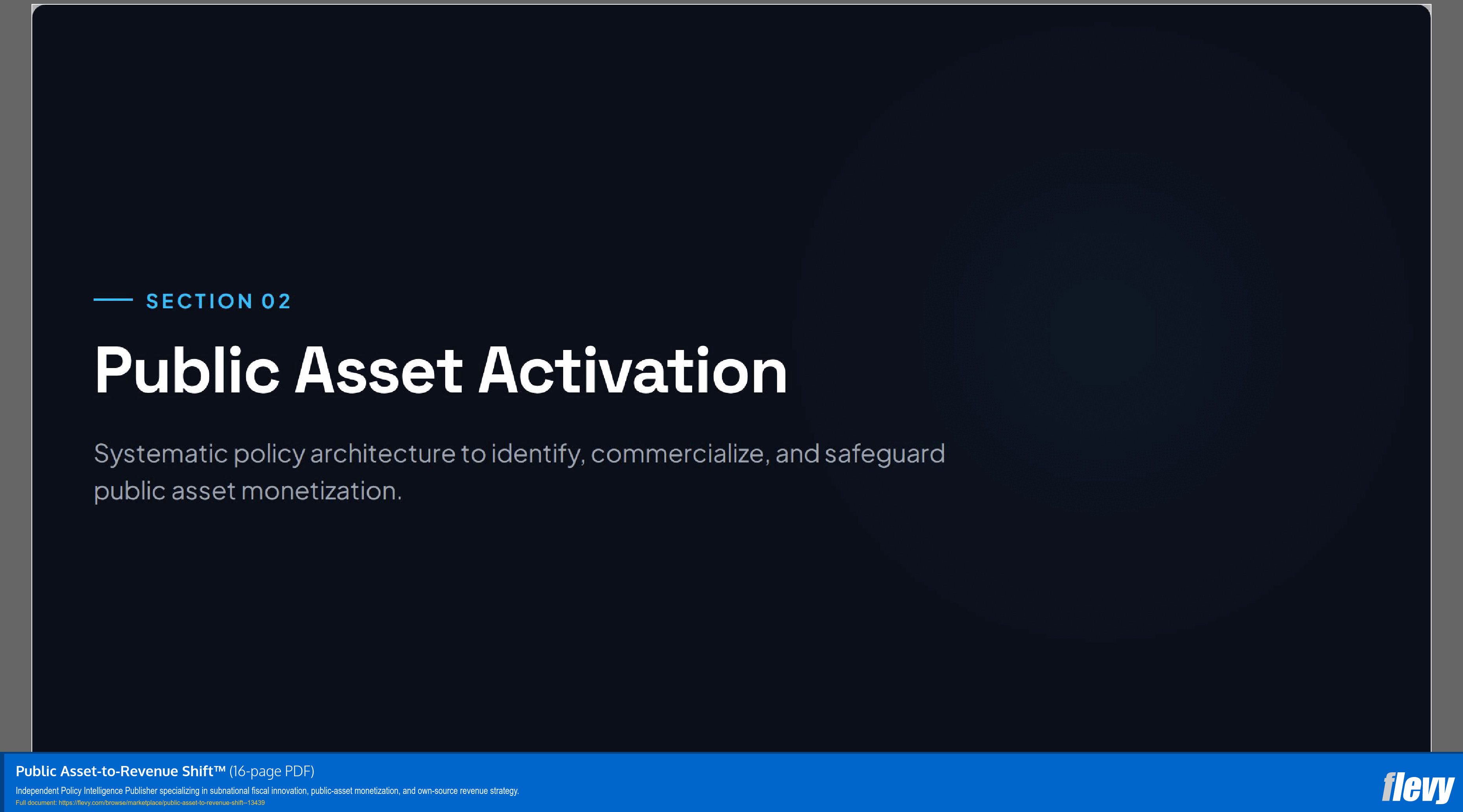 Public Asset-to-Revenue Shift™ (16-page PDF document) Preview Image