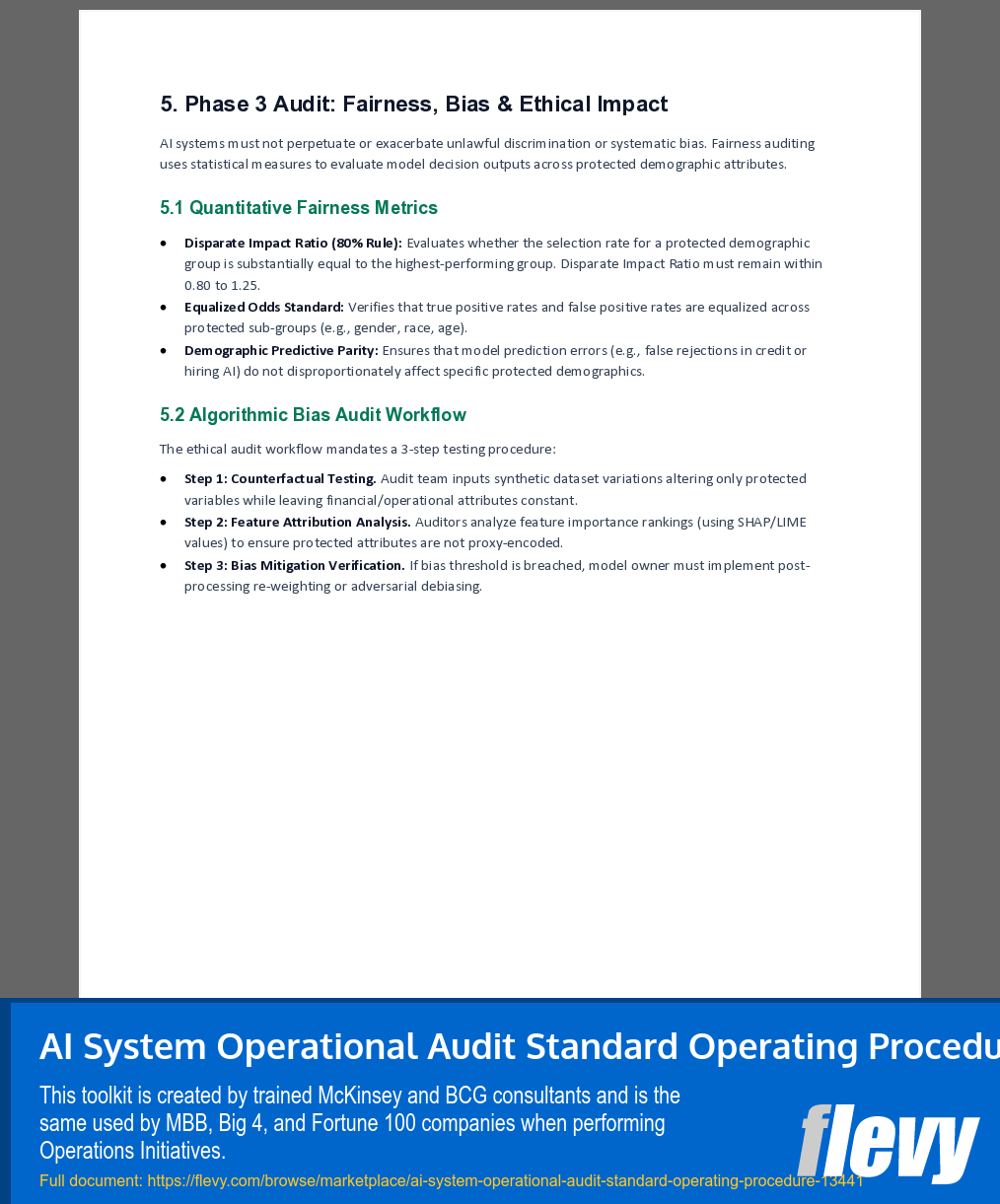 AI System Operational Audit Standard Operating Procedure (10-page Word document) Preview Image