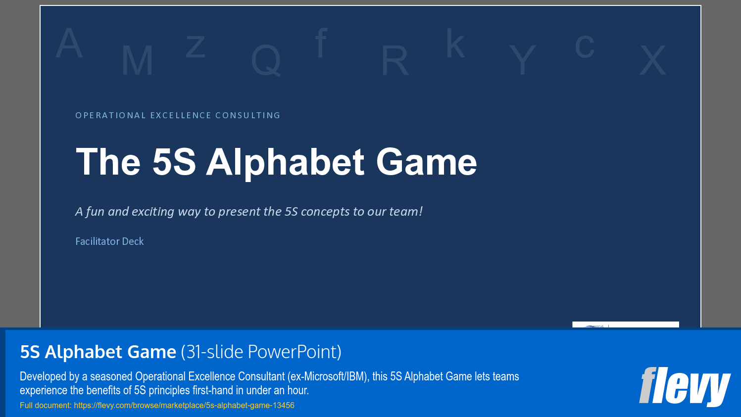 5S Alphabet Game (31-slide PPT PowerPoint presentation template (PPTX)) Preview Image
