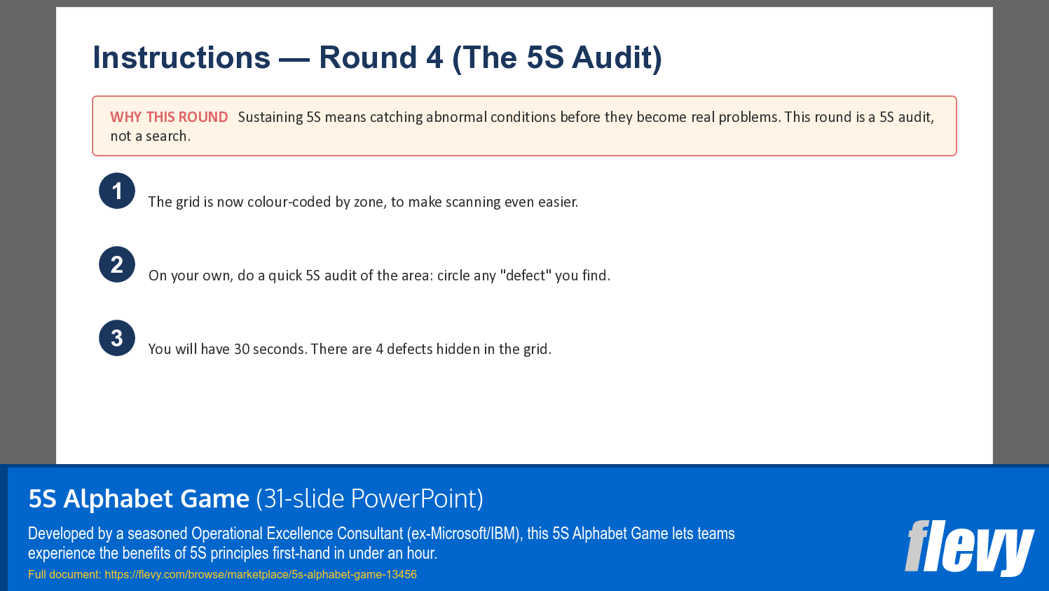 5S Alphabet Game (31-slide PPT PowerPoint presentation template (PPTX)) Preview Image