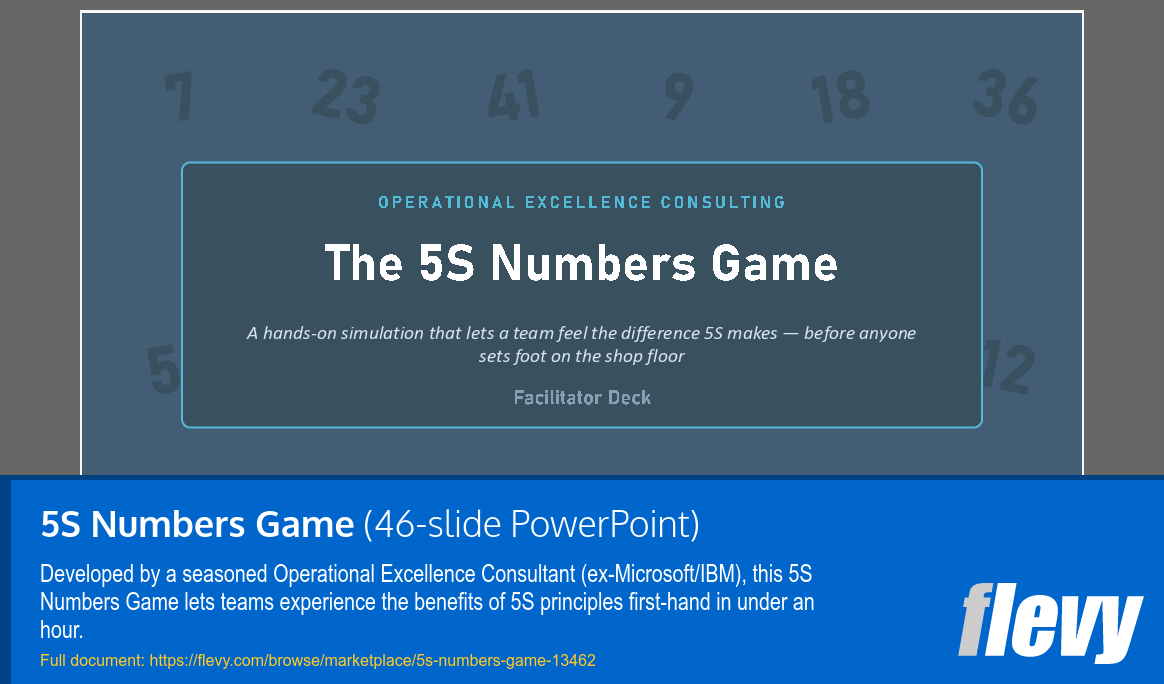5S Numbers Game (46-slide PPT PowerPoint presentation template (PPTX)) Preview Image