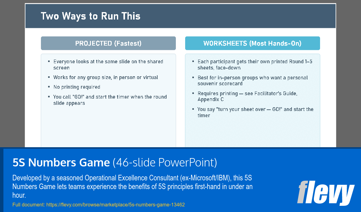 5S Numbers Game (46-slide PPT PowerPoint presentation template (PPTX)) Preview Image