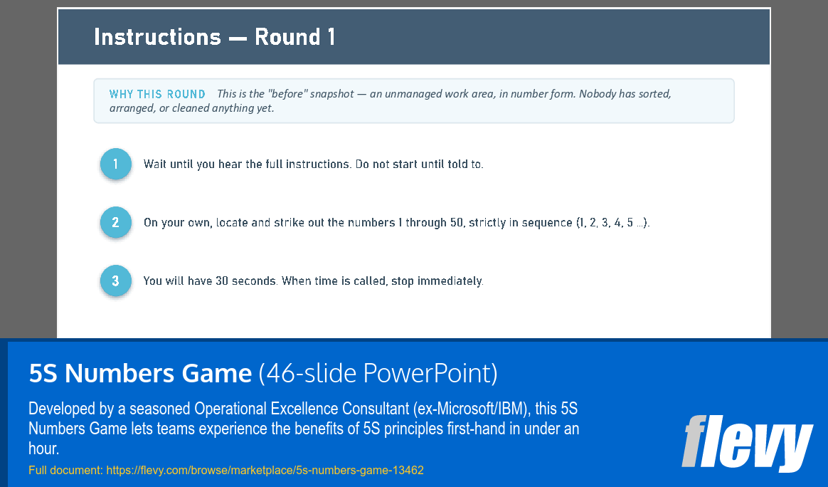 5S Numbers Game (46-slide PPT PowerPoint presentation template (PPTX)) Preview Image