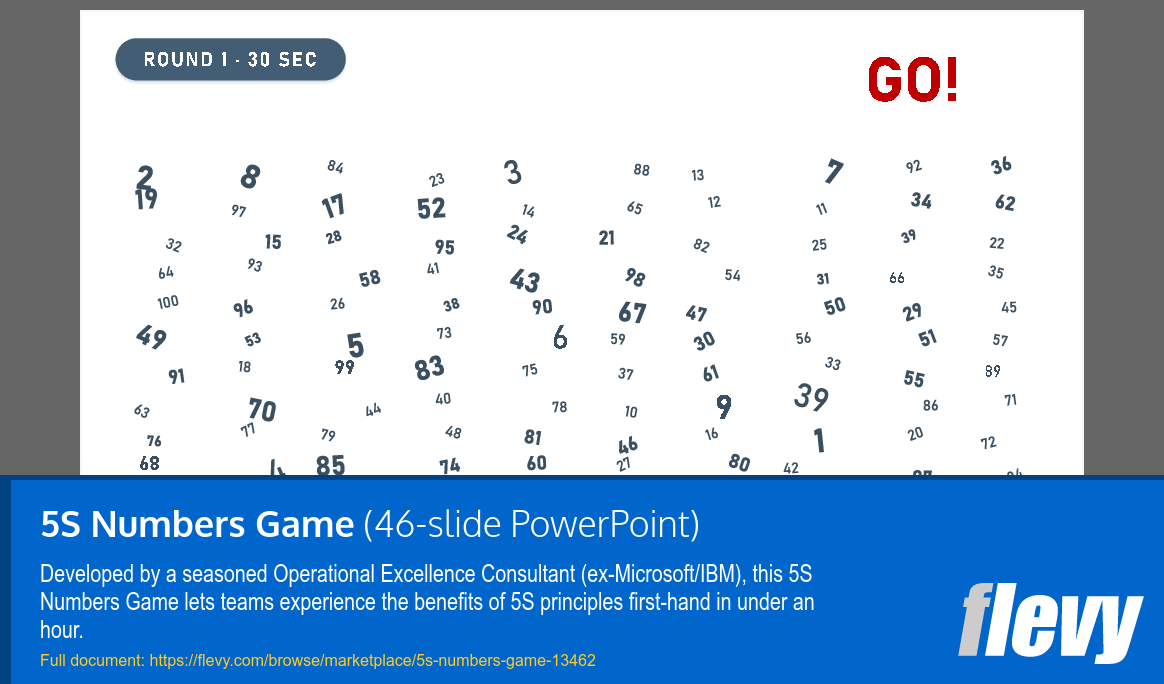 5S Numbers Game (46-slide PPT PowerPoint presentation template (PPTX)) Preview Image