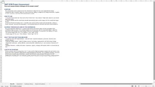 SAP OCM Staffing and Scoping Toolkit (Document Bundle)