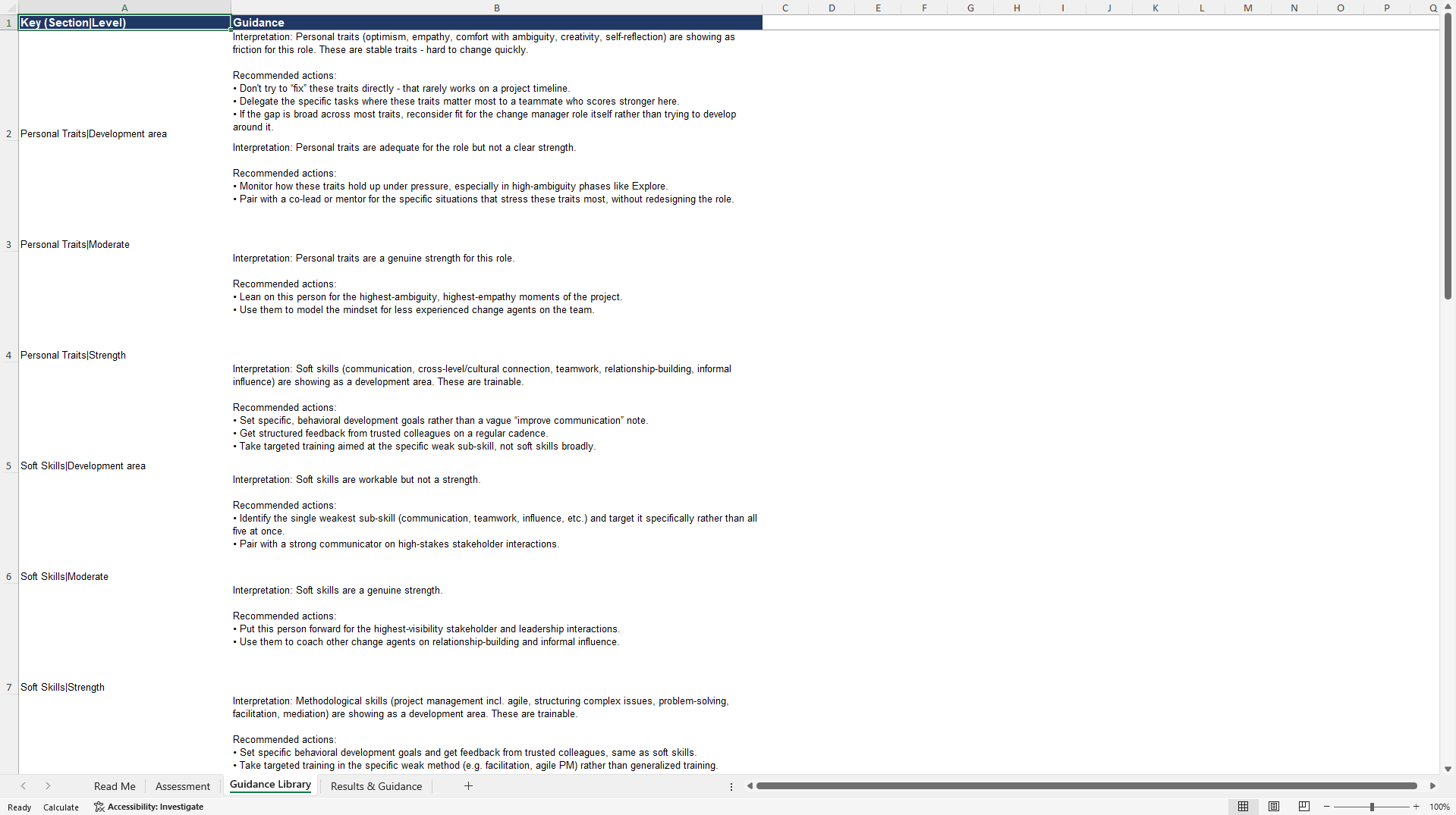 SAP OCM Individual Skill Assessment (Excel template (XLSX)) Preview Image