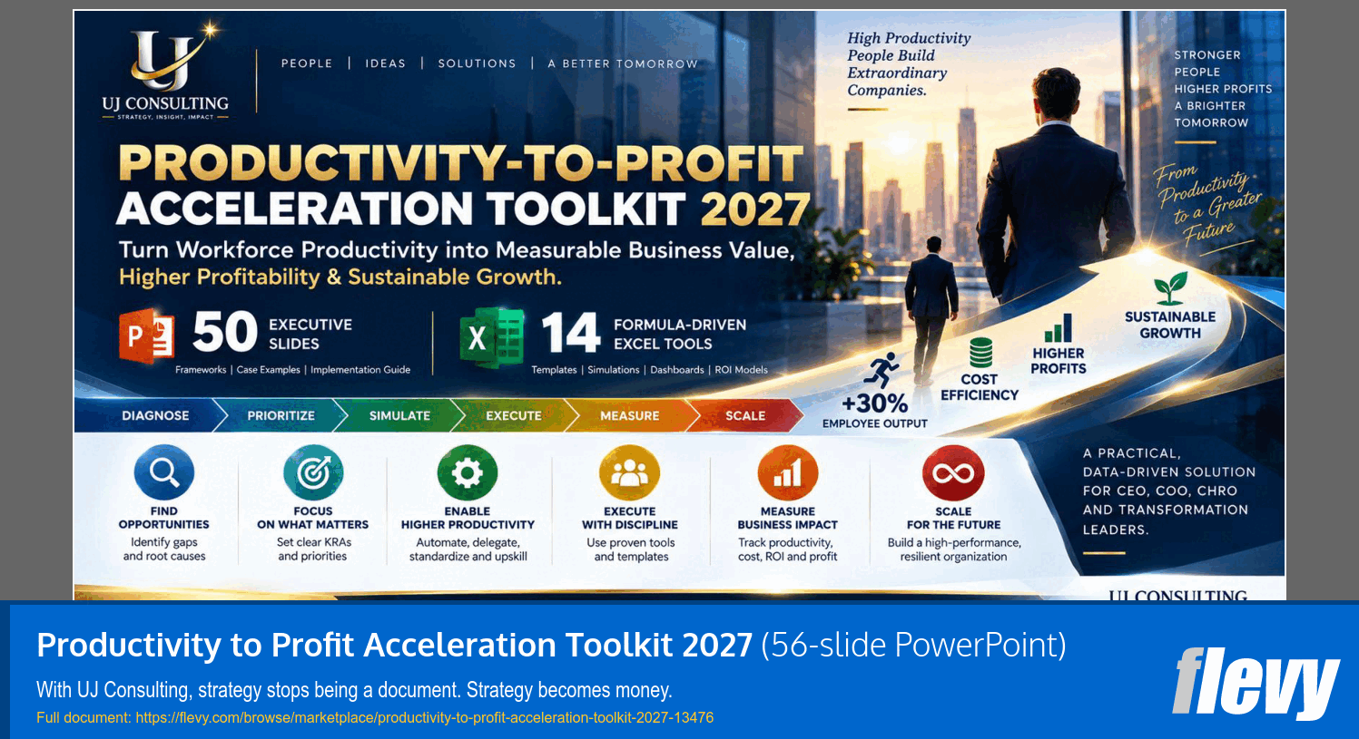 Productivity to Profit Acceleration Toolkit 2027 (56-slide PPT PowerPoint presentation template (PPTX)) Preview Image