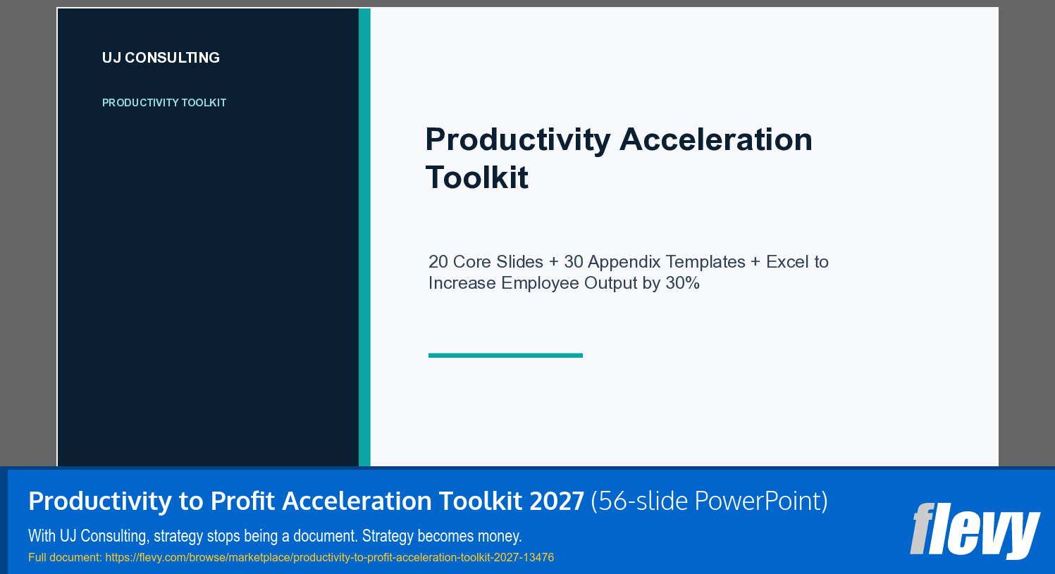 Productivity to Profit Acceleration Toolkit 2027 (56-slide PPT PowerPoint presentation template (PPTX)) Preview Image