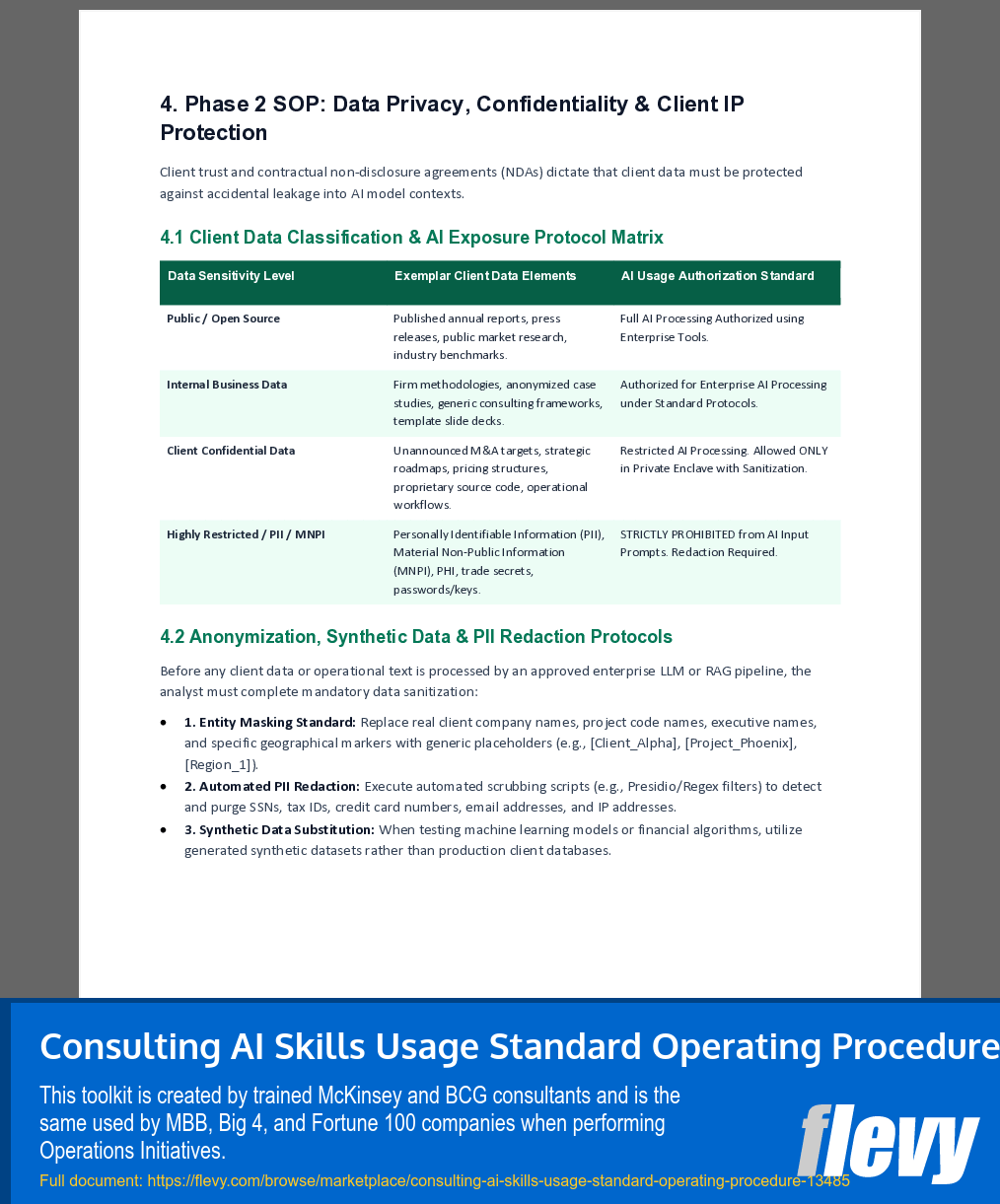 Consulting AI Skills Usage Standard Operating Procedure (10-page Word document) Preview Image