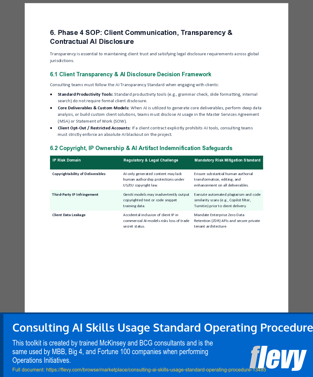Consulting AI Skills Usage Standard Operating Procedure (10-page Word document) Preview Image